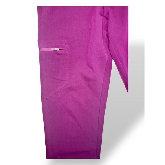 FIGS Technical Collection Women Jogger Scrub Pants Purple Orange Drawstring S/P - Picture 7 of 8